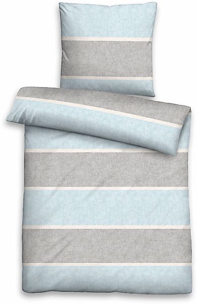 Biberna Bettwäsche "Jonas" 2 Stk. kuschelig warm, weich, pflegeleicht, 100% günstig online kaufen