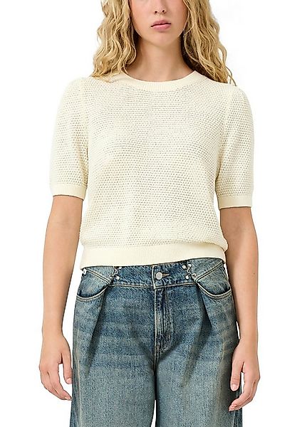 QS Strickpullover Halbarm und in Waben-Optik günstig online kaufen