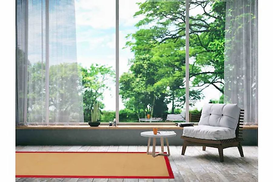 carpetfine Sisalteppich »Sisal«, rechteckig, 5 mm Höhe, mit farbiger Bordür günstig online kaufen
