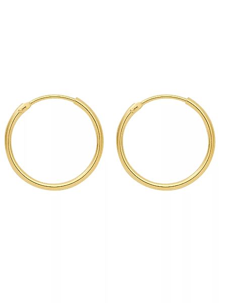 Adelia´s Paar Ohrhänger "585 Gold Ohrringe Creolen Ø 9 mm", Goldschmuck für günstig online kaufen