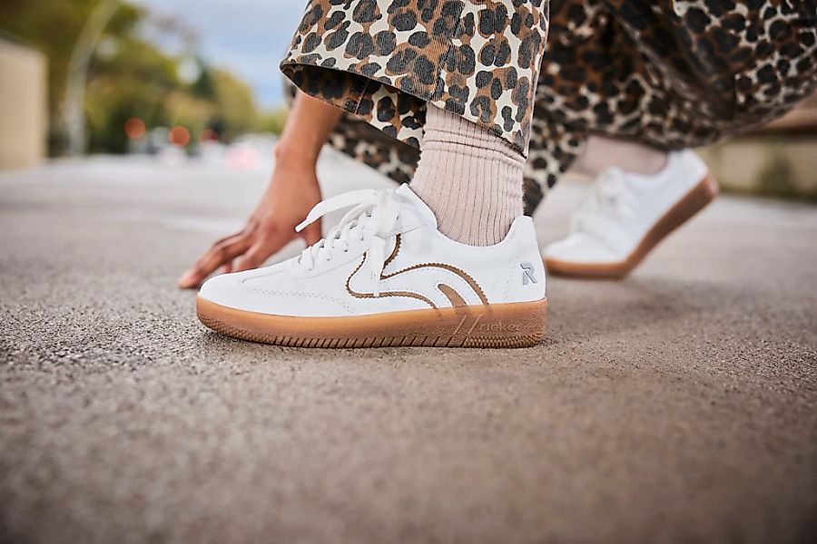 RIEKER Sport Plateausneaker, Freizeitschuh, Halbschuh, Schnürschuh in vegan günstig online kaufen