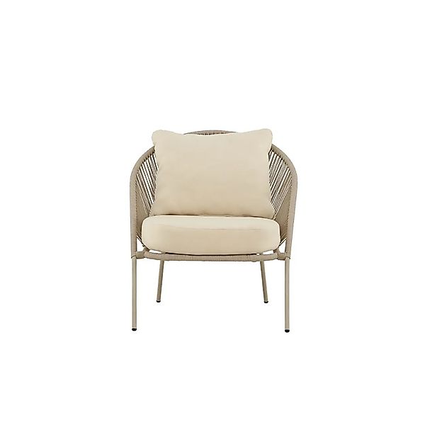 ebuy24 Lindos Loungesessel Beige Sitzhöhe cm 31 Sitzbreite cm 58 Sitztiefe günstig online kaufen