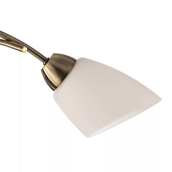 Deckenlampe Varietta mit Glas, altmessing, 3-fl. günstig online kaufen