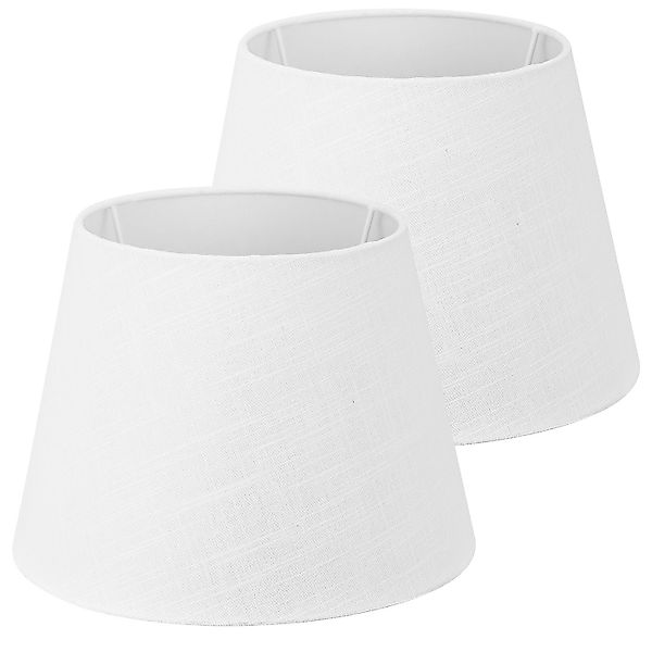 Navaris Lampenschirm 2x Lampenschirm aus Leinen 2er Pack E27 Lampen Schirm günstig online kaufen