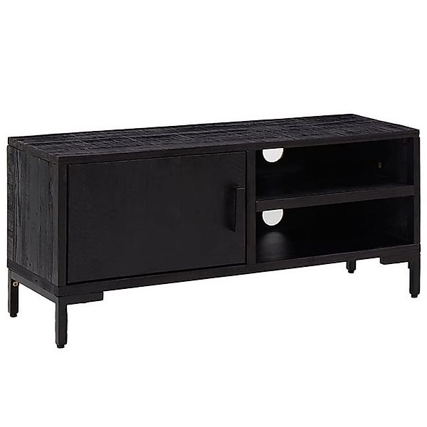 furnicato TV-Schrank Schwarz 90x30x40 cm Massivholz Kiefer (1-St) günstig online kaufen