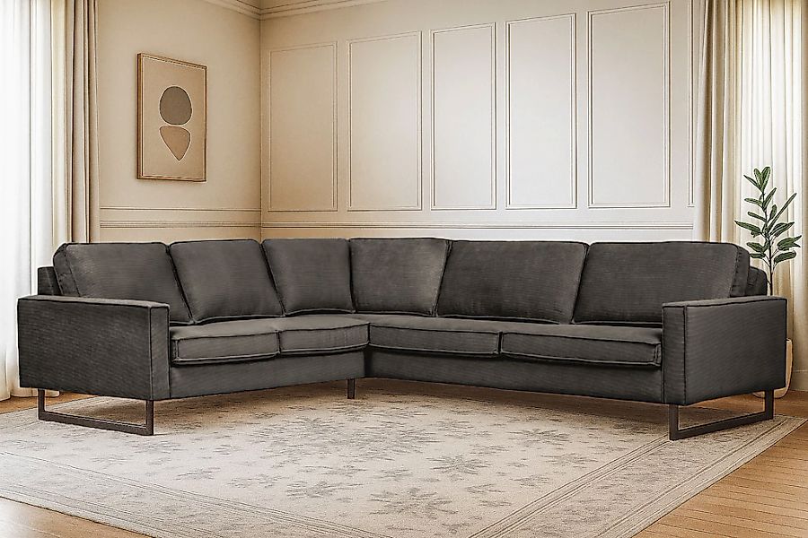 Home affaire Ecksofa "Pinto, XXL, 250/290 cm, langer Schenkel, Ottomane" Co günstig online kaufen