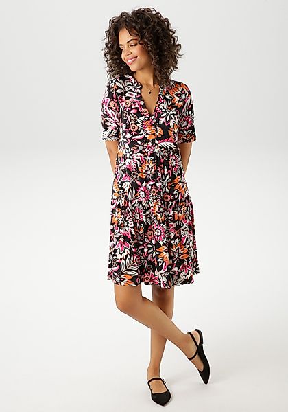 Aniston CASUAL Sommerkleid mit extravagantem Blumendruck- günstig online kaufen
