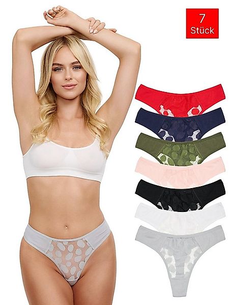 Tazzio String 7er-Pack Damen Tanga Unterhose F915 (Packung, 7-St., 7er-Pack günstig online kaufen
