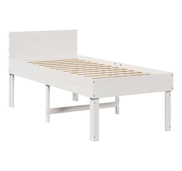 vidaXL Bett Massivholzbett ohne Matratze Weiß 90x190 cm Kiefernholz günstig online kaufen