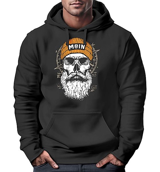 Neverless Hoodie Hoodie Herren Moin Skull günstig online kaufen