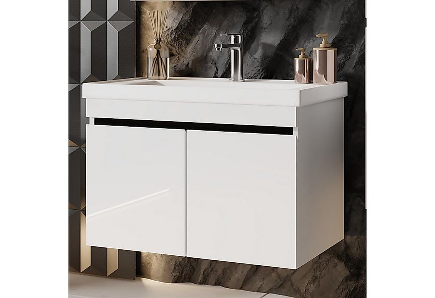 Karen Waschtisch-Set Waschtisch mit Unterschrank Venus Weiß, (2-St., Der Li günstig online kaufen