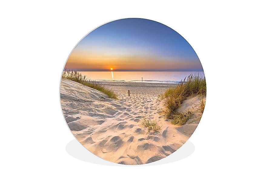 MuchoWow Gemälde Düne - Sonnenuntergang - Horizont - Strand - Gras, Fotodru günstig online kaufen