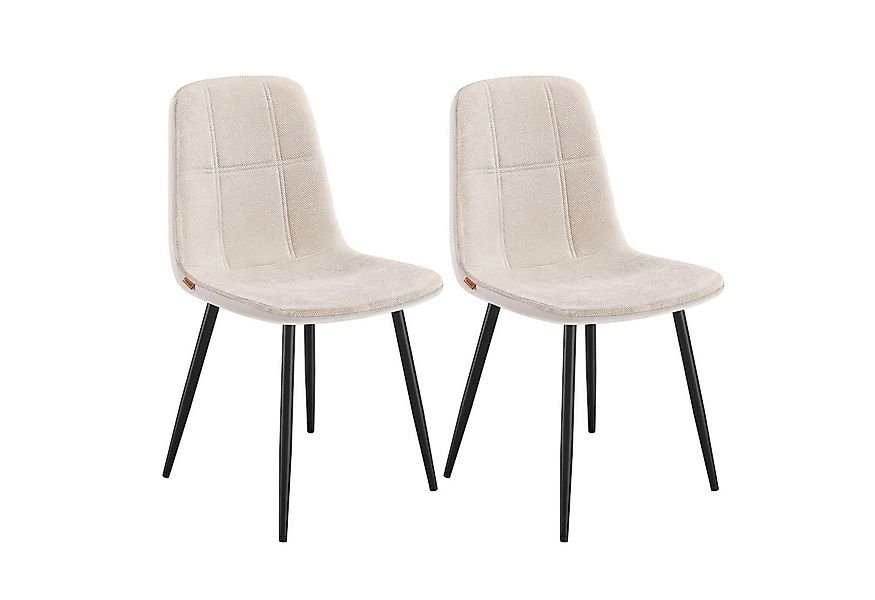 VASAGLE Esszimmerstuhl Metallbeine, verstellbare Füße, pflegeleicht (2 St), günstig online kaufen