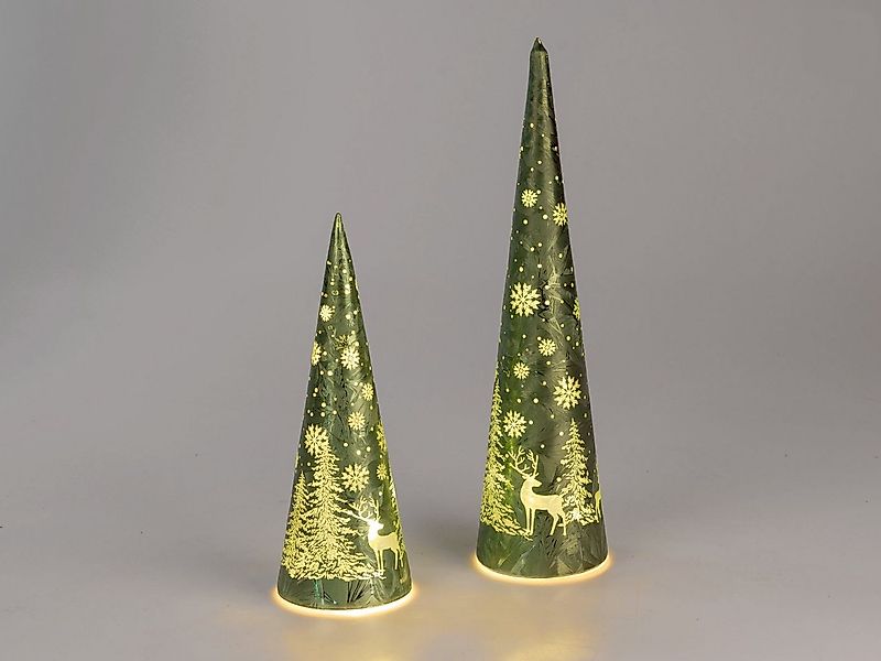 Kunstbaum Frosty Winterzeit, formano, Höhe 35 cm, Mit Timerfunktion, Grün, günstig online kaufen