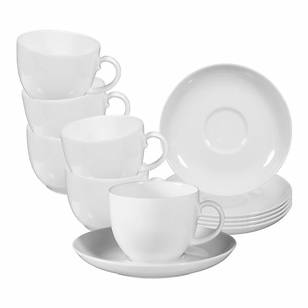 Seltmann Weiden Tasse "Kaffeetassen mit Untertassen Rondo/Liane 0,21 l 6er günstig online kaufen