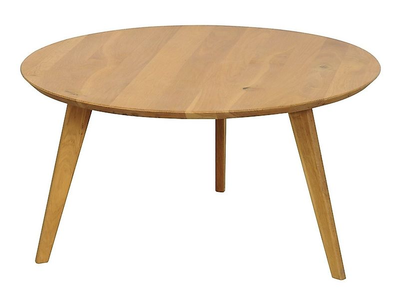 G+K Möbelvertriebs GmbH Beistelltisch OLPE, Ø 90 cm, Braun, Wildeichenholz günstig online kaufen