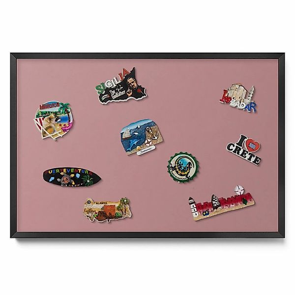 Tulup Magnettafel Magnetboard Gerahmt für Urlaubsmagnete Pastellrosa Farbe günstig online kaufen