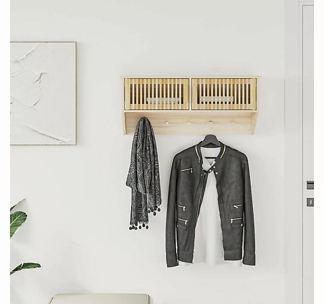 furnicato Kleiderschrank Wandgarderobe mit Haken 80x24x35,5 cm Holzwerkstof günstig online kaufen