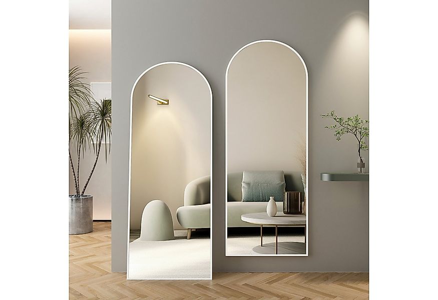 Boromal Wandspiegel groß Flurspiegel Weiß Hochglanz 160x50 150x50cm Alumini günstig online kaufen