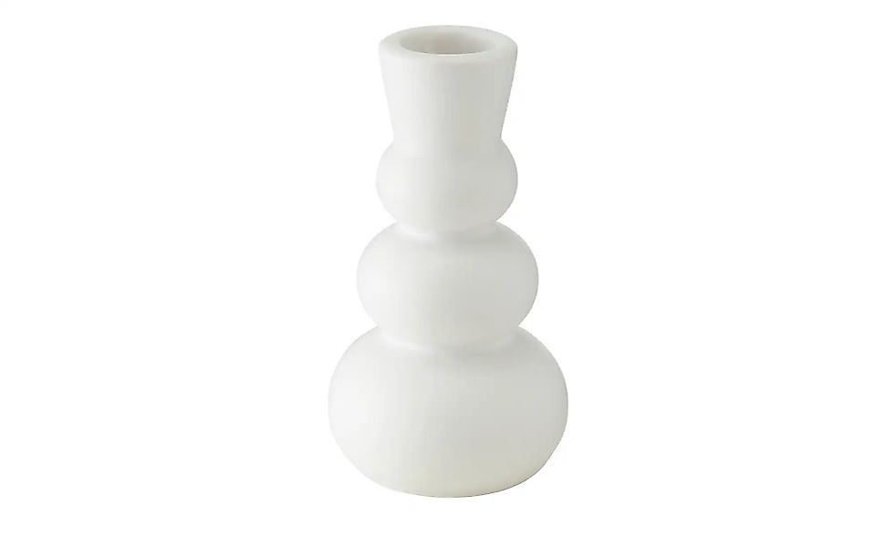 HOME STORY Kerzenhalter   ¦ weiß ¦ Porzellan ¦ Maße (cm): H: 12,1  Ø: 6.5 A günstig online kaufen