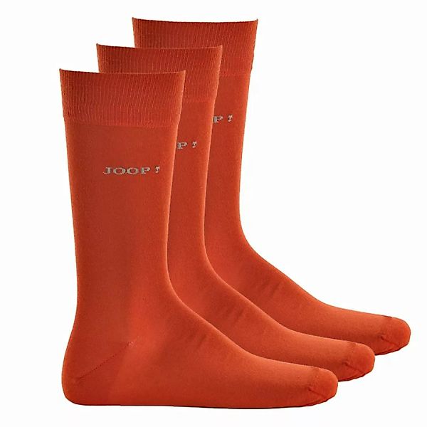 JOOP! Herren Socken, 3er Pack - Kurzsocken, Baumwolle, Unifarben Rot 39-42 günstig online kaufen