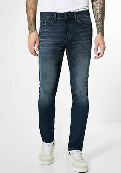 STREET ONE MEN Slim-fit-Jeans In dunkelblauer Waschung günstig online kaufen