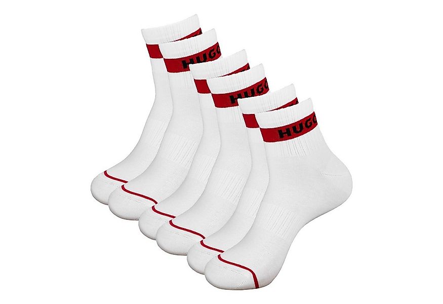 HUGO Freizeitsocken SH Rib Logo CC (3-Paar) mit verstärkten Belastungszonen günstig online kaufen