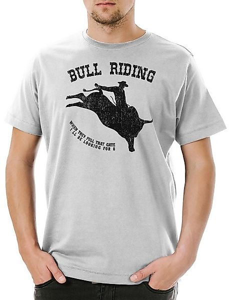 Urban Backwoods Print-Shirt Bull Riding Herren T-Shirt Cowboy Cowgirl Rodeo günstig online kaufen