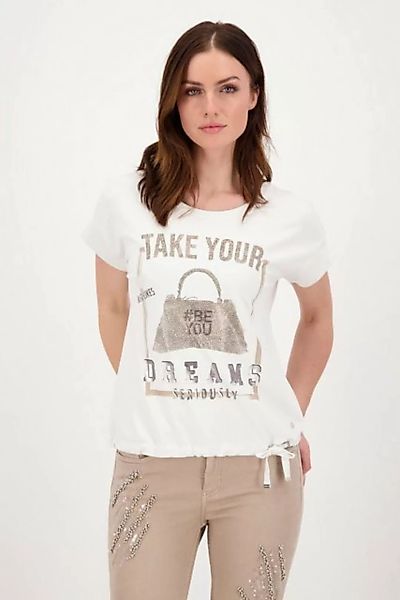 Monari T-Shirt T Shirt mit Frontprint und Glitzerschrift günstig online kaufen