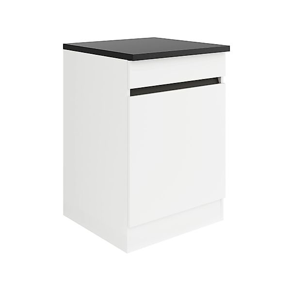 Optifit Küchen-Spülenunterschrank 60 x 88 x 60 cm Luca932 Weiß Anthrazit günstig online kaufen