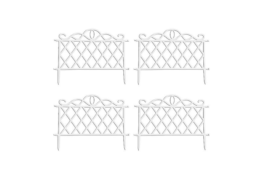 HTI-Living Beetbegrenzung Zierzaun Antik 4-teilig Nessa, 4 Zaunelemente, Be günstig online kaufen