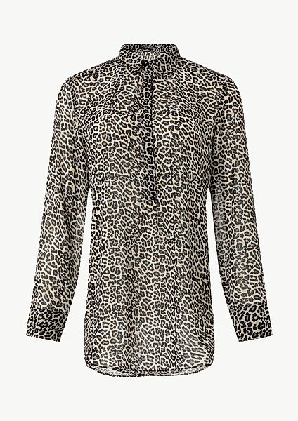 Comma Langarmbluse Longbluse aus Chiffon mit günstig online kaufen