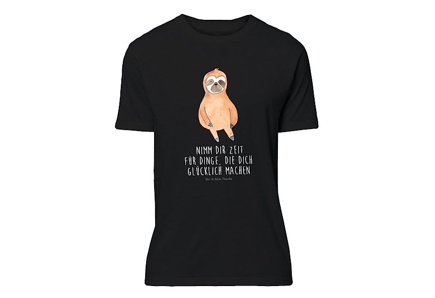 Mr. & Mrs. Panda T-Shirt Faultier Zufrieden - Schwarz - Geschenk, Party, Da günstig online kaufen