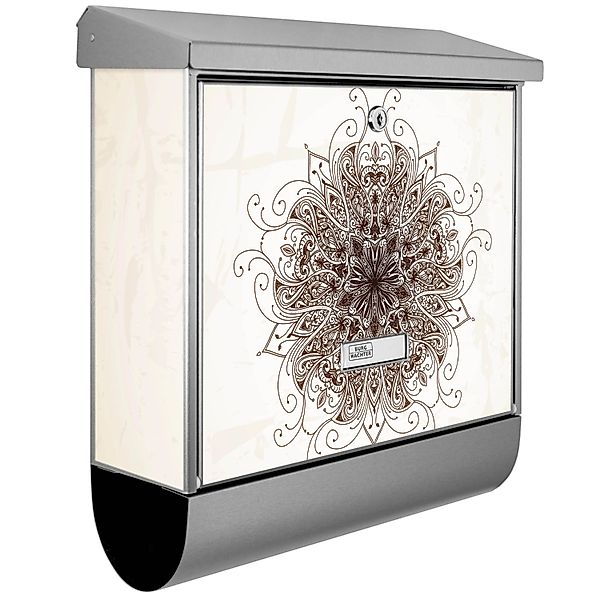 Banjado Briefkasten Edelstahl 38x39x12cm Mit Zeitungsfach Inkl. Montagemate günstig online kaufen
