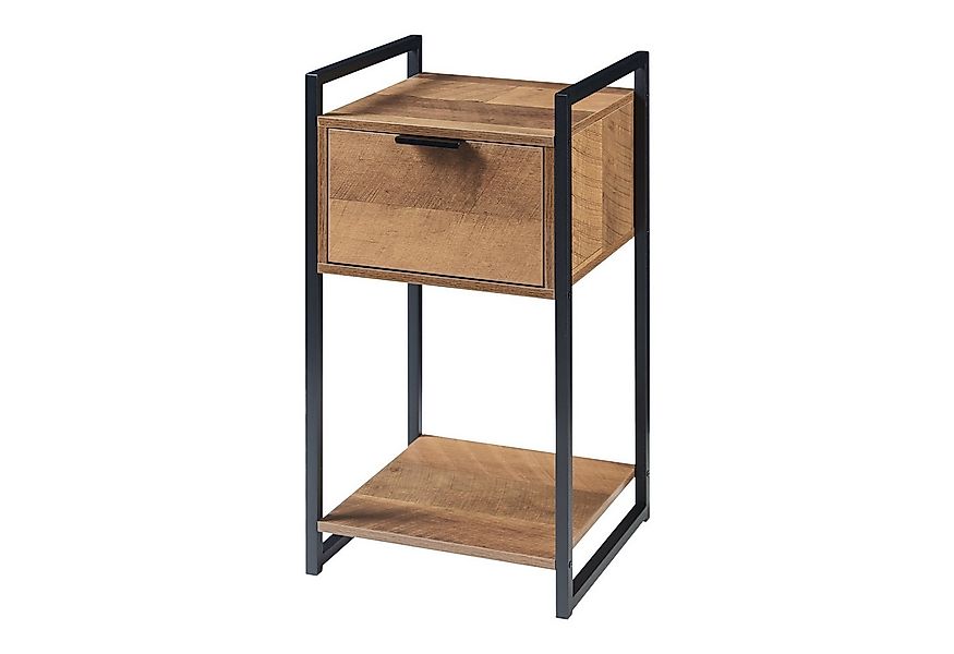 en.casa Beistelltisch, »Namsskogan« 62x33x32cm Walnussoptik günstig online kaufen