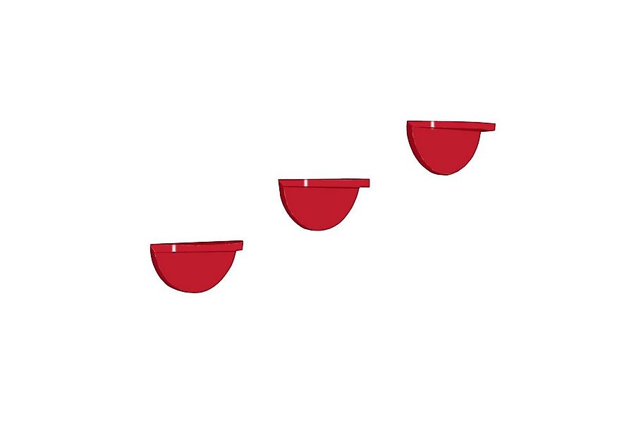 HTI-Living Wandregal Wandregal 3er Set Konsole Altona Rot, Set 3-tlg., Wand günstig online kaufen
