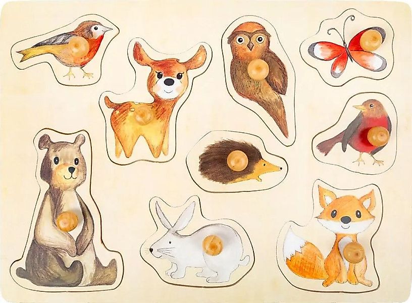 Small Foot Puzzle Setzpuzzle Waldtiere, Puzzleteile günstig online kaufen