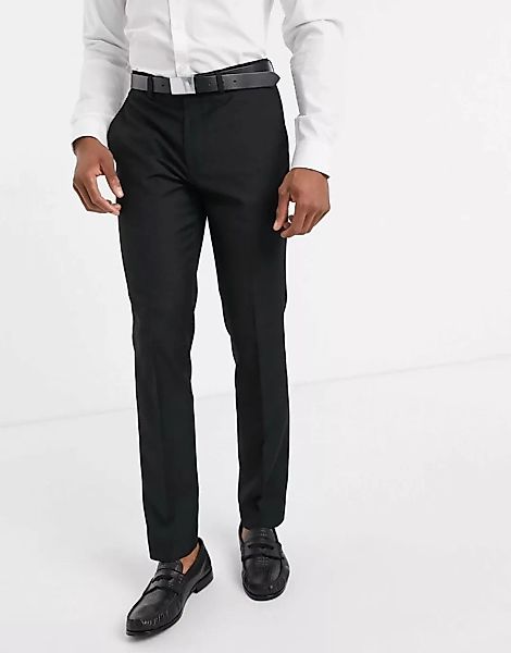 Topman – Eng geschnittene Anzughose in Schwarz günstig online kaufen