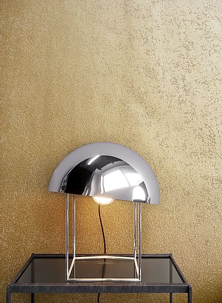 Newroom Vliestapete, Tapete, Uni, Beton, Gold Tapete Wohnzimmer Flur Wallpa günstig online kaufen