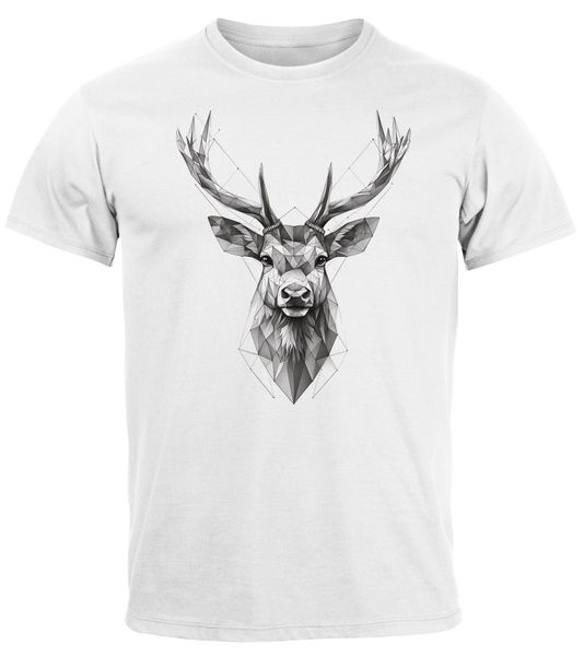Neverless Print-Shirt Herren T-Shirt Trachtenshirt Hirsch günstig online kaufen