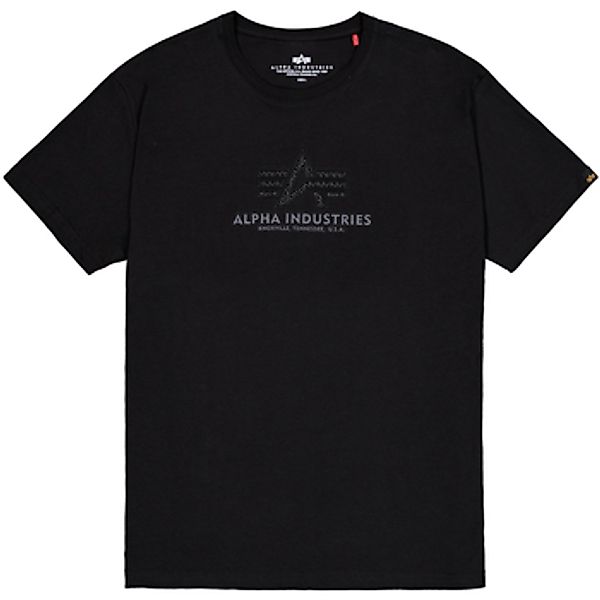 Alpha Industries  T-Shirt Basic T-Shirt BL Rubber - black/grey günstig online kaufen