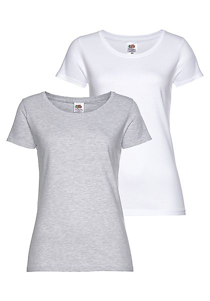Fruit of the Loom Rundhalsshirt "Lady Fit Premium" Packung, 2er-Pack, 2 Stk günstig online kaufen
