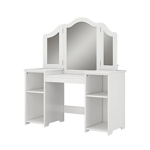 Vicco Schminktisch für Kinder Estella Weiß 105 x 117.9 cm Mit Spiegel günstig online kaufen