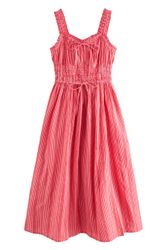 Next Midikleid Mittellanges Kleid mit Bindedetail günstig online kaufen