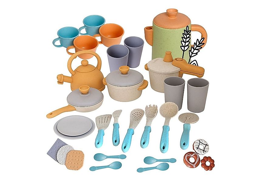 alldoro Spiel-Kochgeschirr Kaffeeservice mit Koch- und Geschirrset für die günstig online kaufen