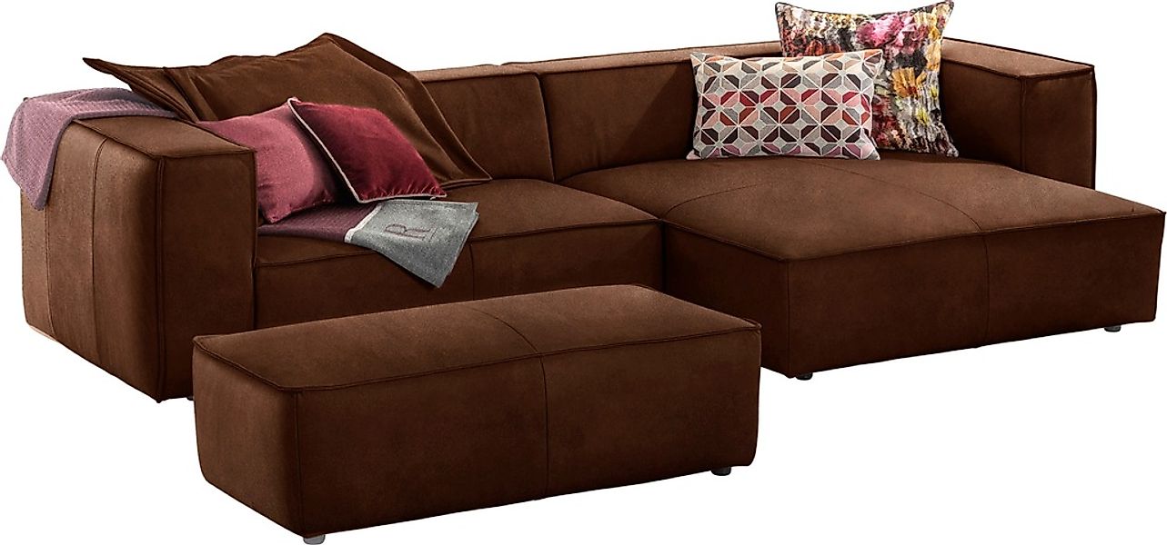 W.SCHILLIG Ecksofa »around-the-block«, (Spar-Set), inklusive Hocker, mit el günstig online kaufen