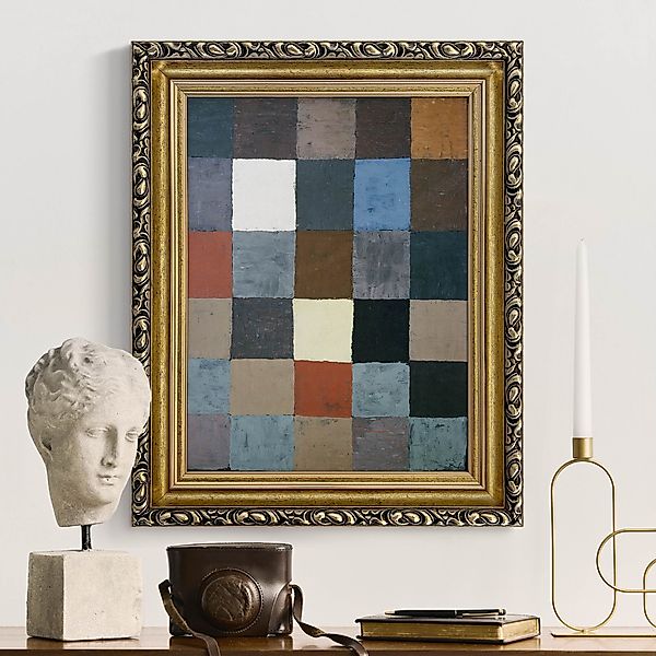 Gerahmtes Leinwandbild Paul Klee - Farbtafel günstig online kaufen