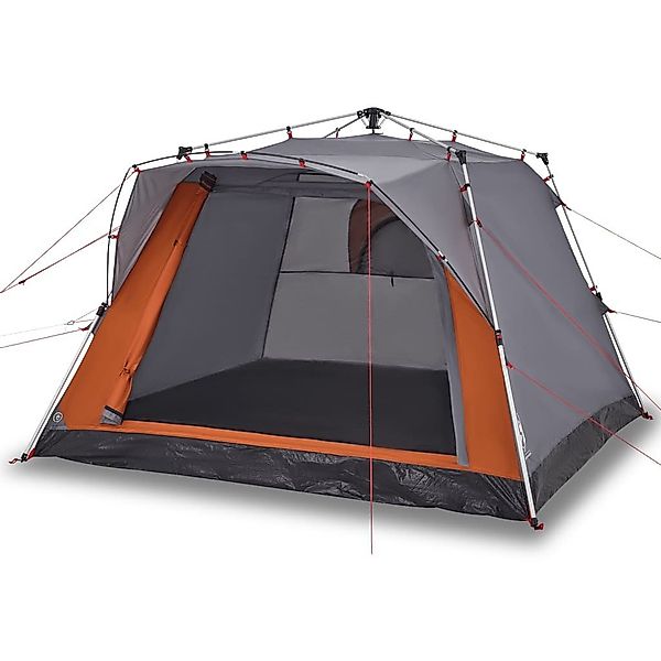 vidaXL Kuppelzelt Campingzelt 4 Personen Grau günstig online kaufen