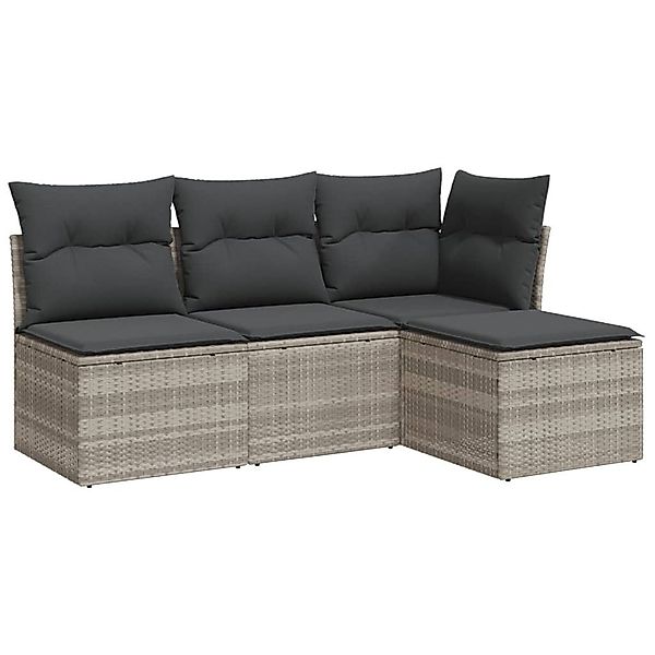 vidaXL Gartenlounge-Set 4-tlg. Garten-Sofagarnitur mit Kissen günstig online kaufen
