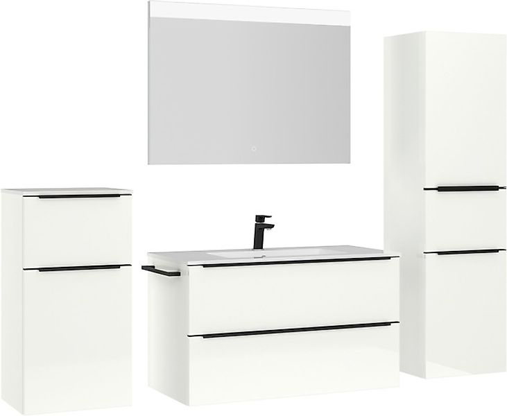 nobilia® Badmöbel-Set »Levere« vormontiert, mit Soft-Close, 4 Stk. tlg. Hoc günstig online kaufen